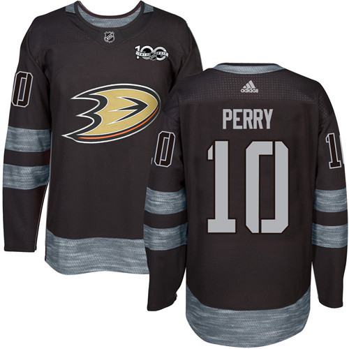 Adidas Ducks #10 Corey Perry Black 1917-100th Anniversary Stitched NHL Jersey - Click Image to Close